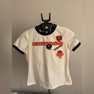 Pro Standard Chicago Bears NFL Women Shirt XS White Navy Orange Football